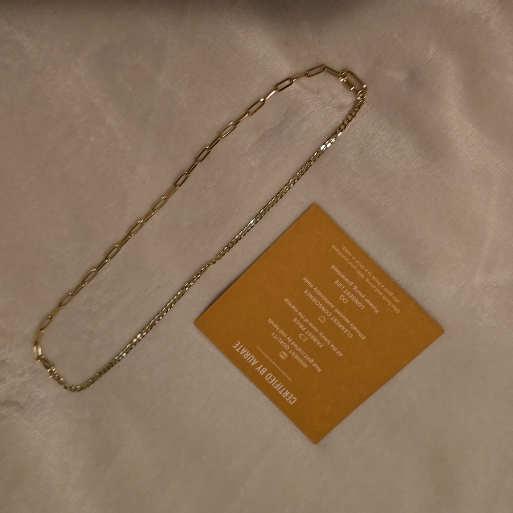 AURATE X KERRY: Lioness Chain Necklace Gold Vermeli